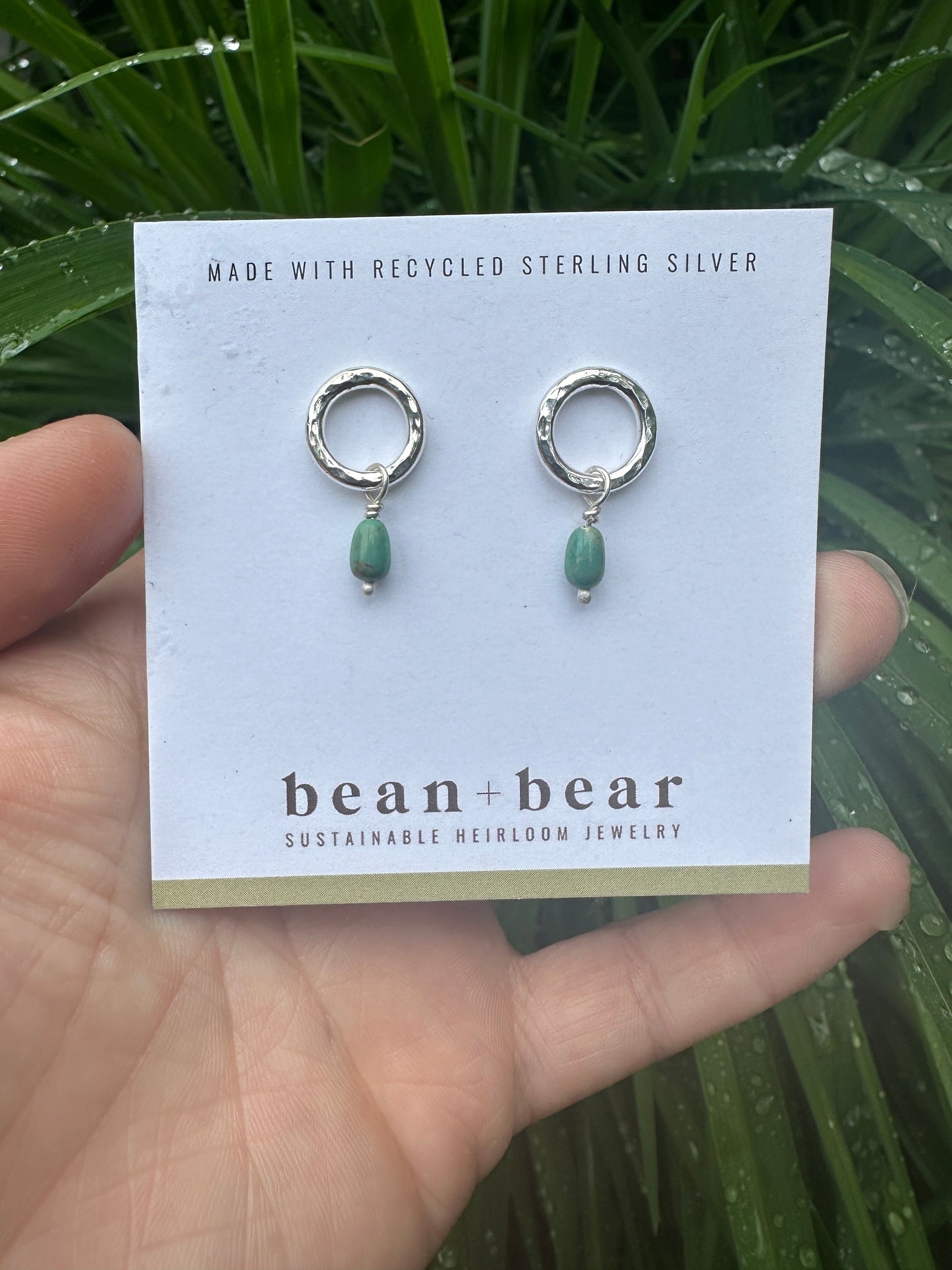 Beaded Potomac Collection Circle Studs - teardrop bead