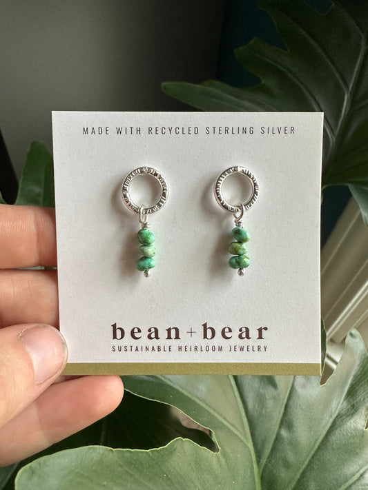 Beaded Potomac Collection Circle Studs - 3 Beads