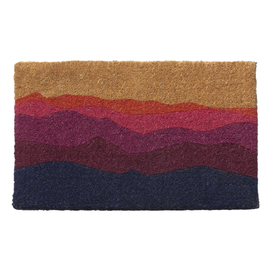 Shades of Dawn Doormat (18" x 30" Thick) Handwoven, Durable