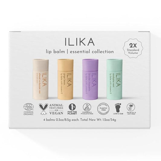 ILIKA Lip Balm - 4 Pack, Essential Collection