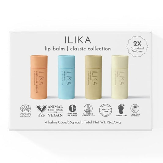 ILIKA Lip Balm - 4 Pack, Classic Collection