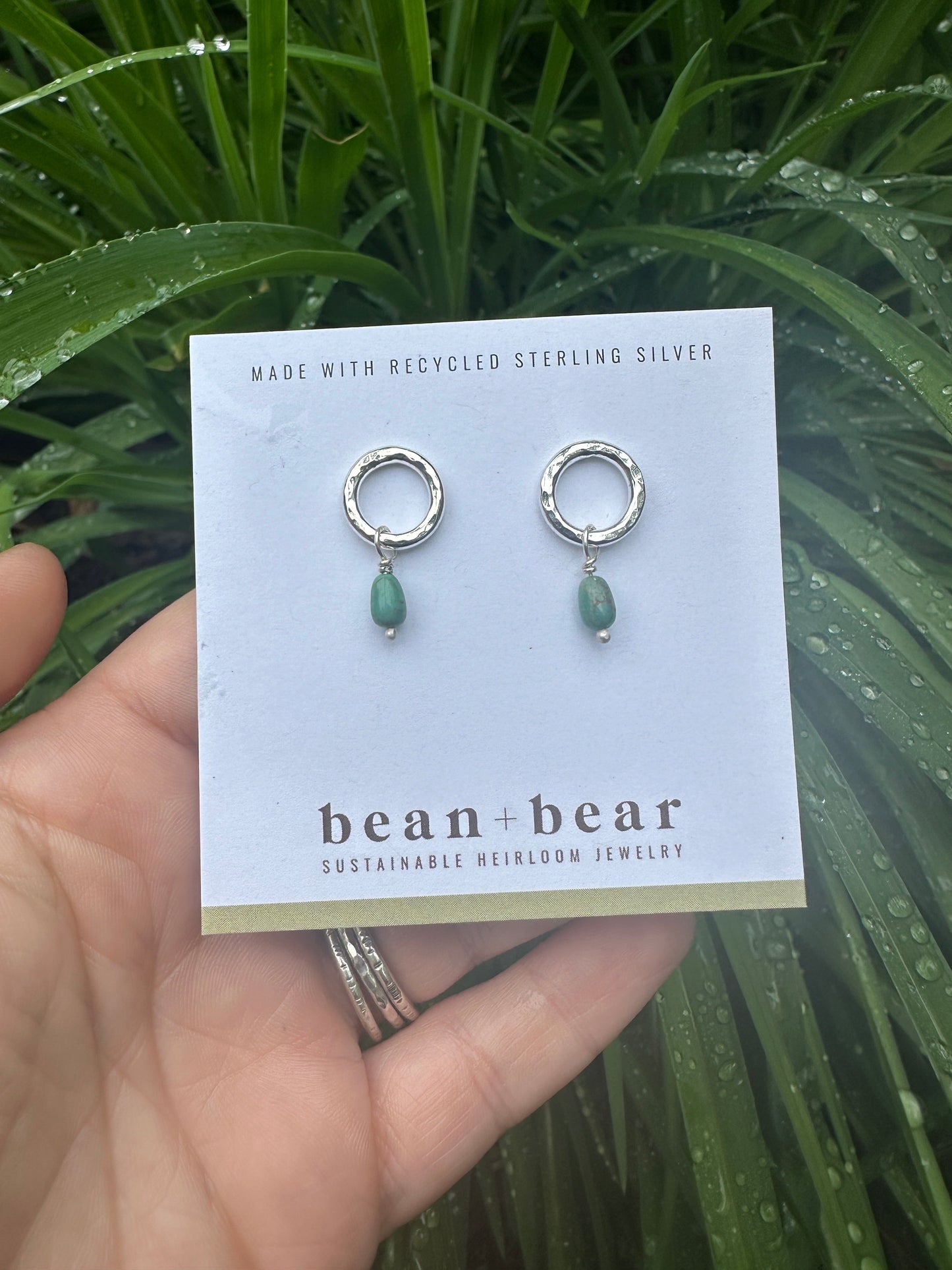 Beaded Potomac Collection Circle Studs - teardrop bead