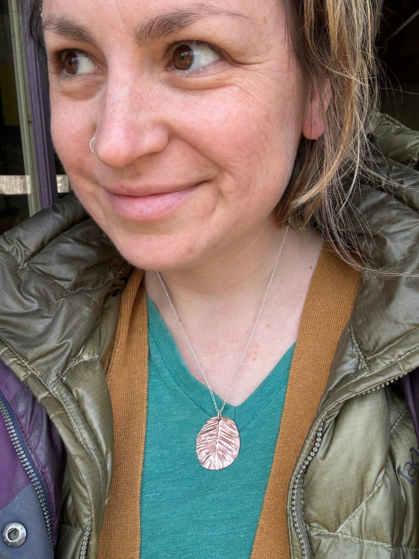 Round Pine Needle Necklace