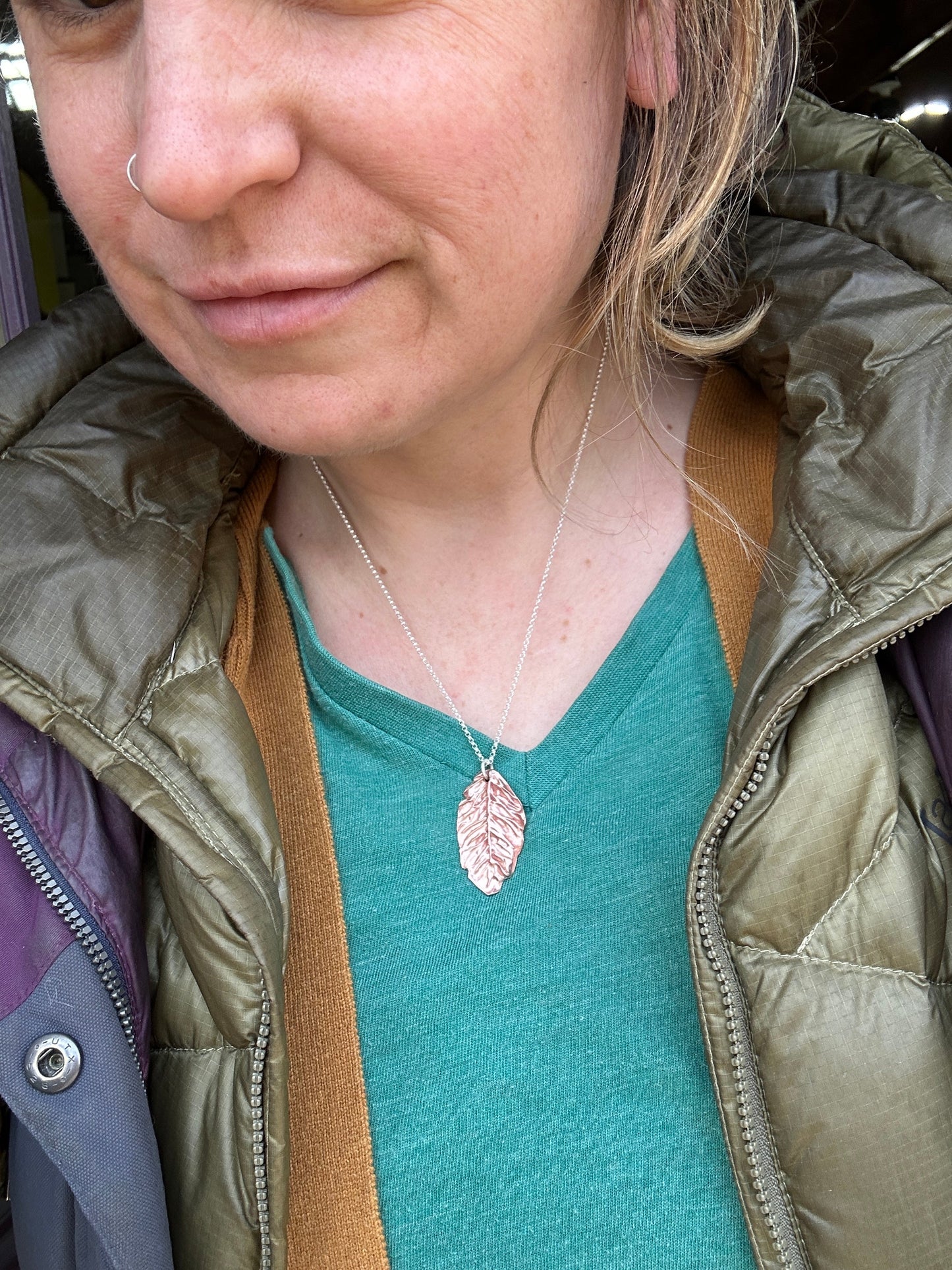 Feathery Pine Needle Necklace