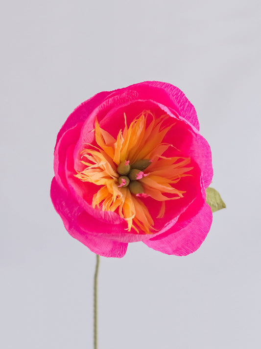 Bowl Peony Single Stem | Handcrafted Paper Flower