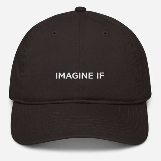 'Imagine If' Embroidered Organic Baseball Hat