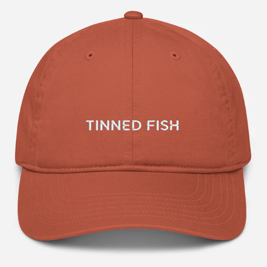 'Tinned Fish' Embroidered Organic Baseball Hat