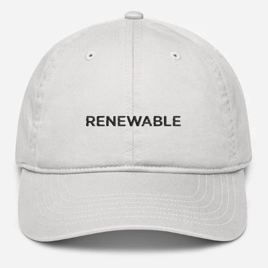 'Renewable' Embroidered Organic Baseball Hat