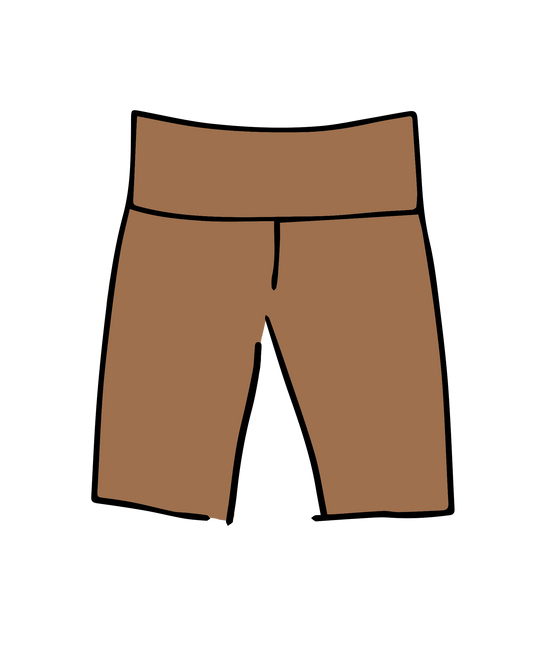 High Rise Bike Shorts Hazelnut