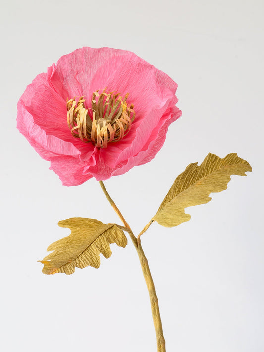 Icelandic Poppy Single Stem | Handcrafted Paper Flower