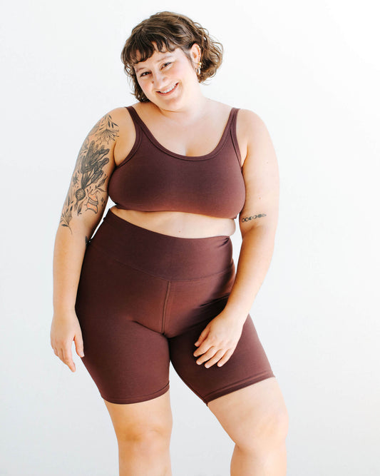 High Rise Bike Shorts Chestnut