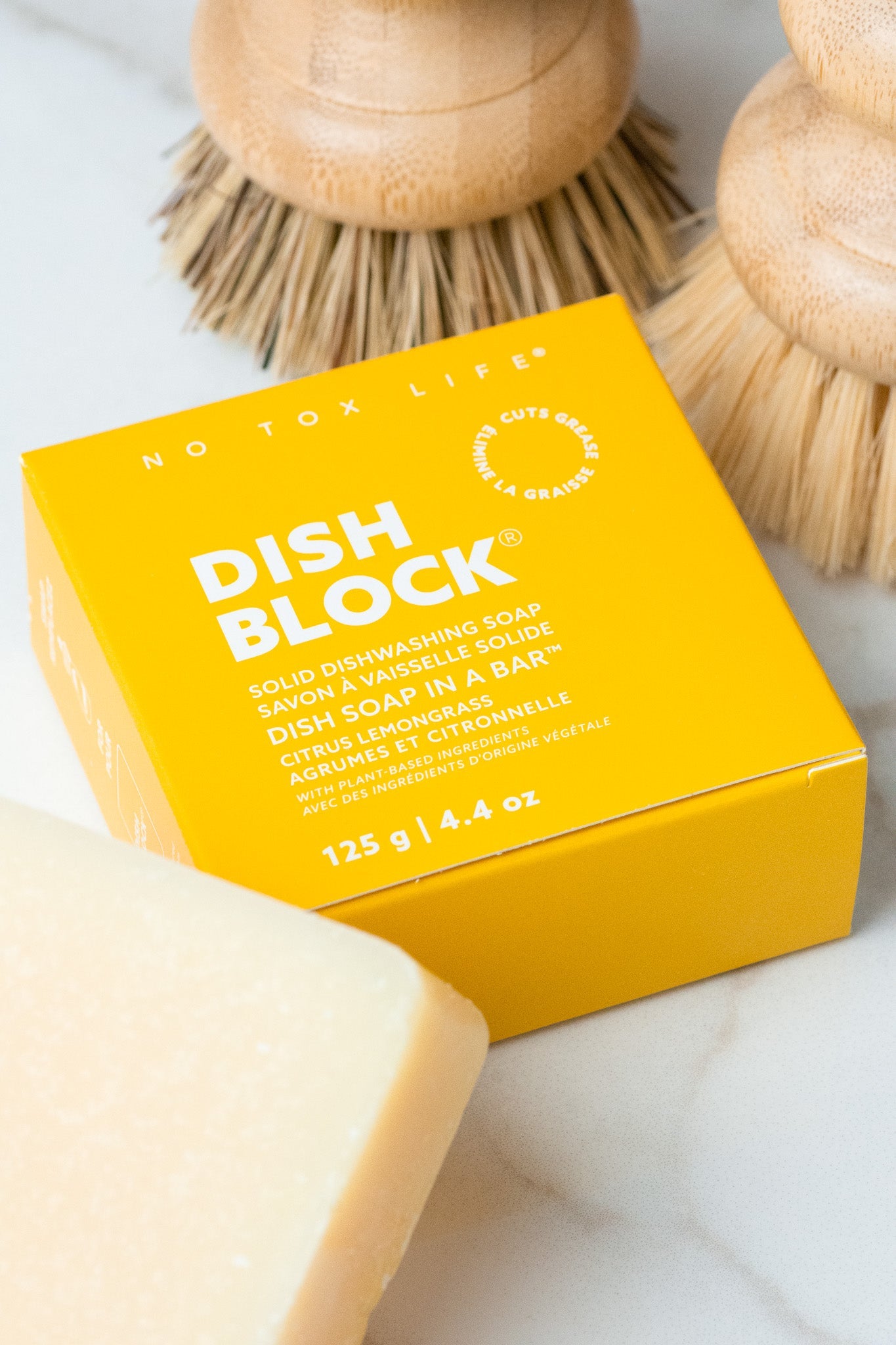 DISH BLOCK® solid dish soap - 4.4 oz (125g) bar - Citrus Lemongrass
