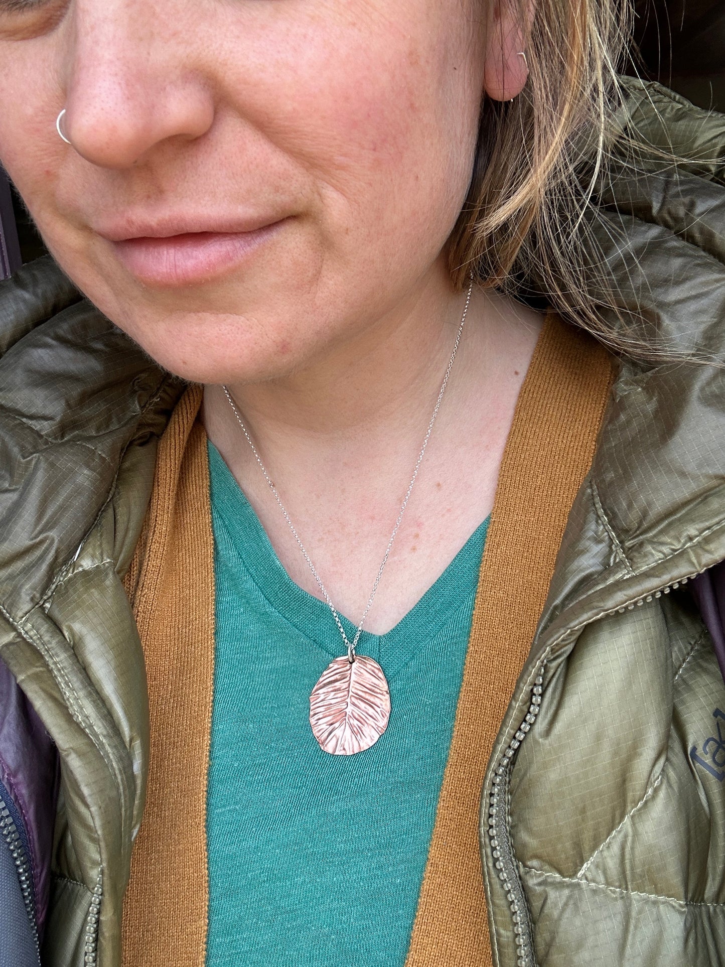 Round Pine Needle Necklace