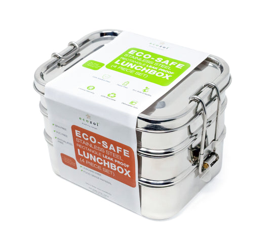 Stainless Steel Lunch Box, 3 Tier Leak Proof, 75 Oz