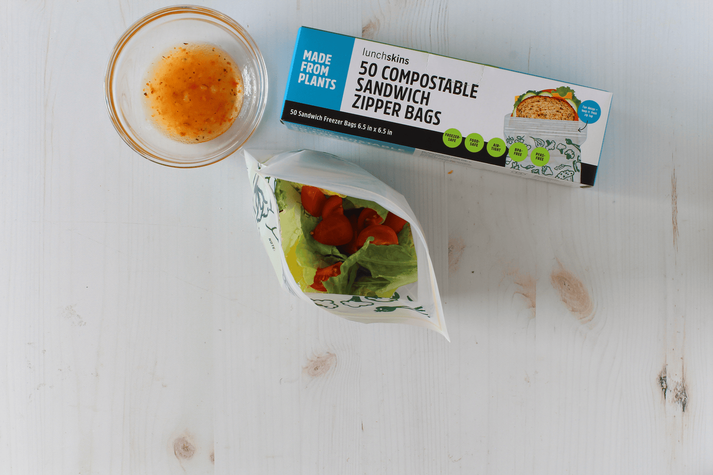 Ziptop Compostable Freezer-Safe Sandwich Storage Bags