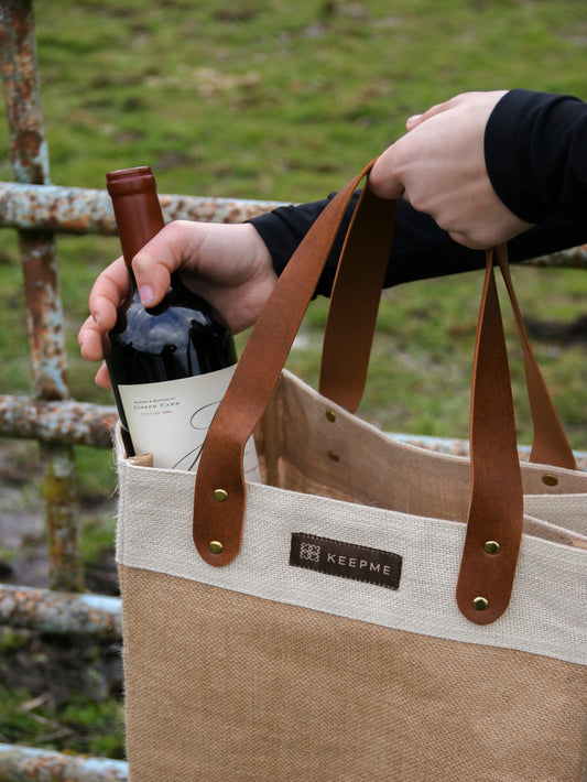 Jute 2-in-1 Convertible Beverage Tote