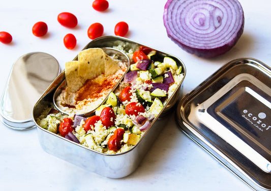 STAINLESS STEEL LUNCH BOX, 1 TIER MICROWAVABLE, 24 OZ