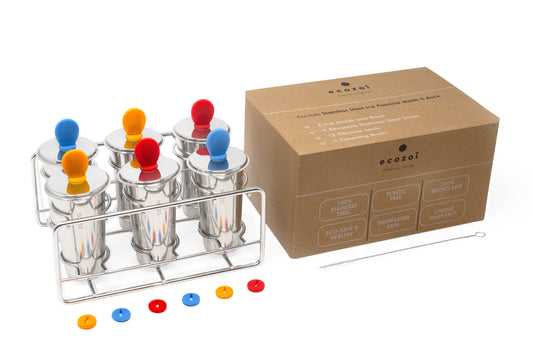 Stainless Steel Popsicle Molds, Round with Stainless Steel Sticks