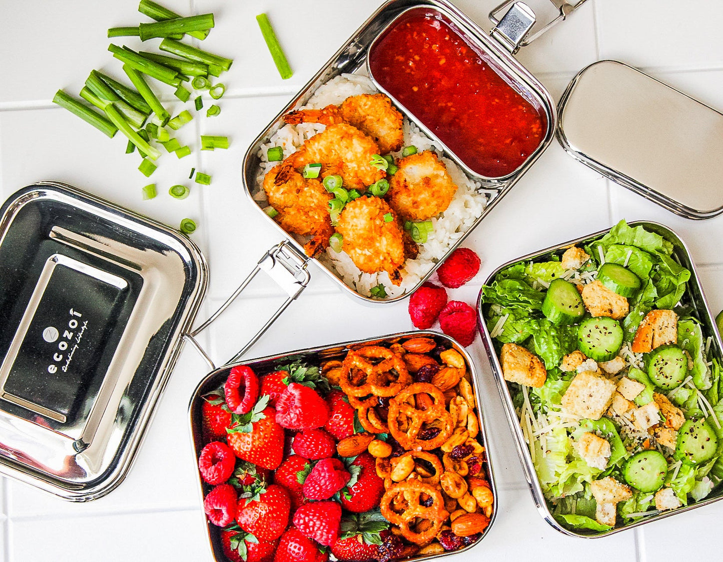 Stainless Steel Lunch Box, 3 Tier Leak Proof, 75 Oz