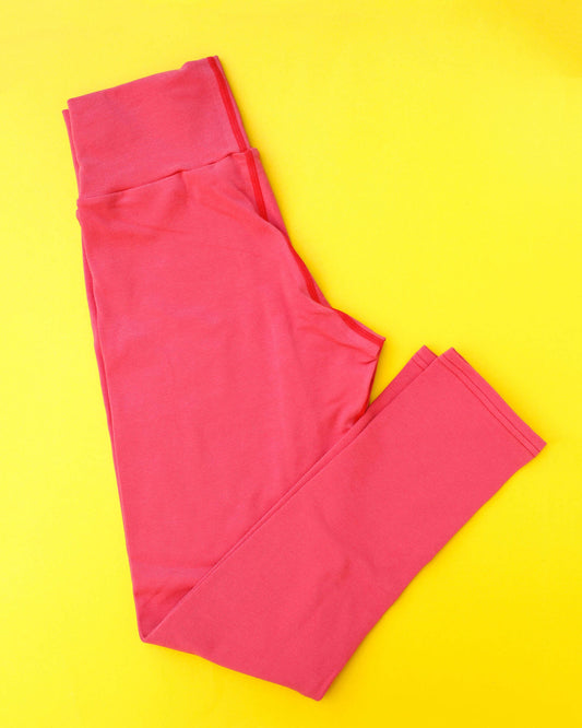 High Rise Ankle Length Leggings Pomegranate Punch