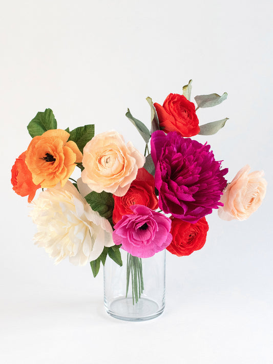 Extra Spicy Please | Paper Peony and Ranunculus Bouquet