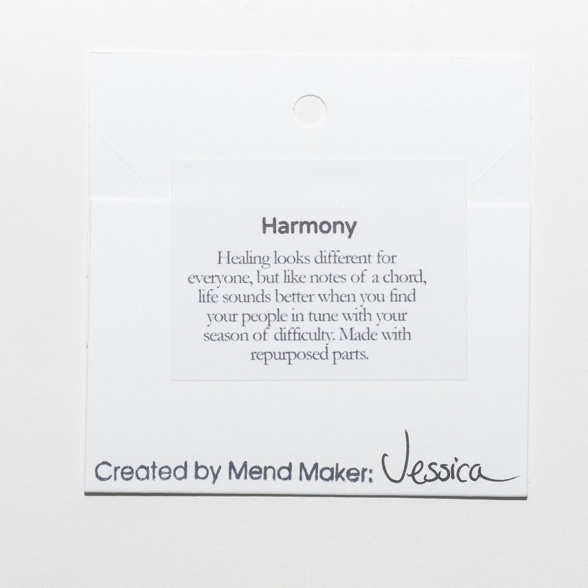 Harmony Necklace | Recycled Auto Brass Washer | 18K Gold Plated Two Strand Chain & Pendant