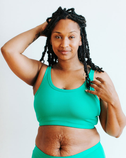 Longline Bra Peacock Green