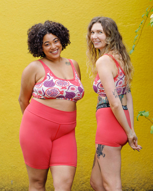 High Rise Bike Shorts Pomegranate Punch