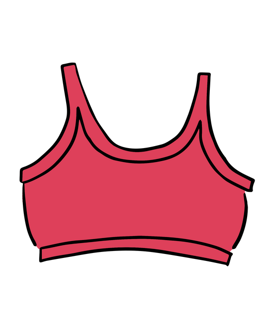 Longline Bra Pomegranate Punch