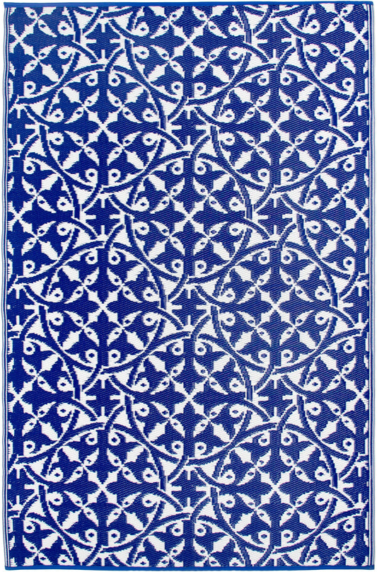 San Juan - Dark Blue Outdoor Rug for Patio FINAL SALE