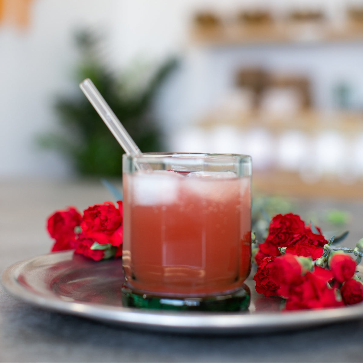 Glass Cocktail and Coffee Straw Set - Fjord Mist