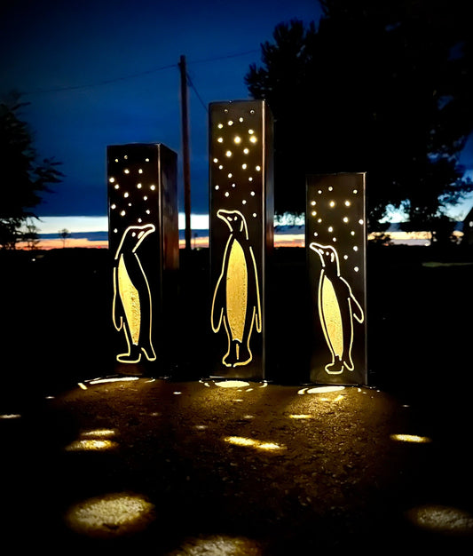 Arctic Glow Solar Tubes | Penguins | 10-inch, 12-inch, 14-inch