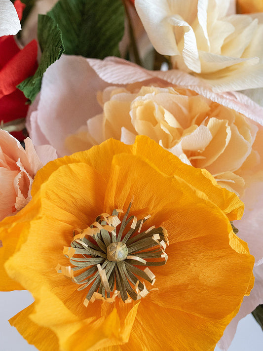 Crêpe Paper Suzette | Colorful Paper Flower Bouquet