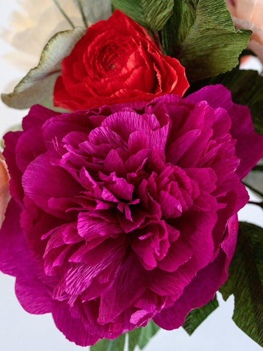 Extra Spicy Please | Paper Peony and Ranunculus Bouquet