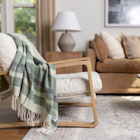 Luxe Bamboo Stripe Throw Blanket