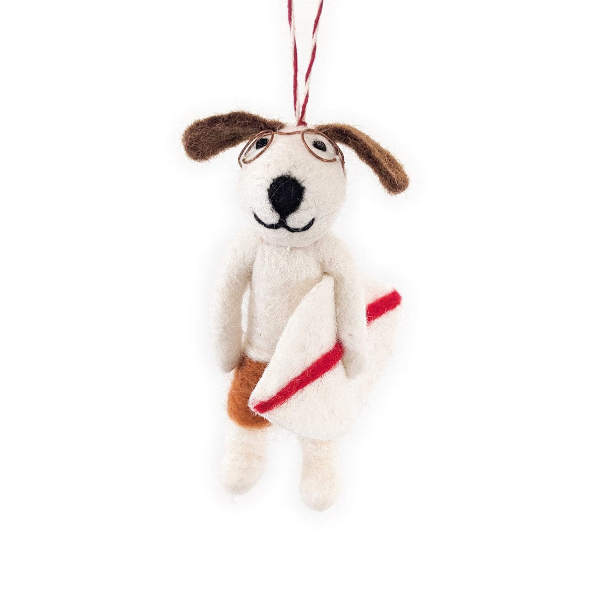 Johnny and Tyler Surf Dog Eco Ornaments - Set of 2