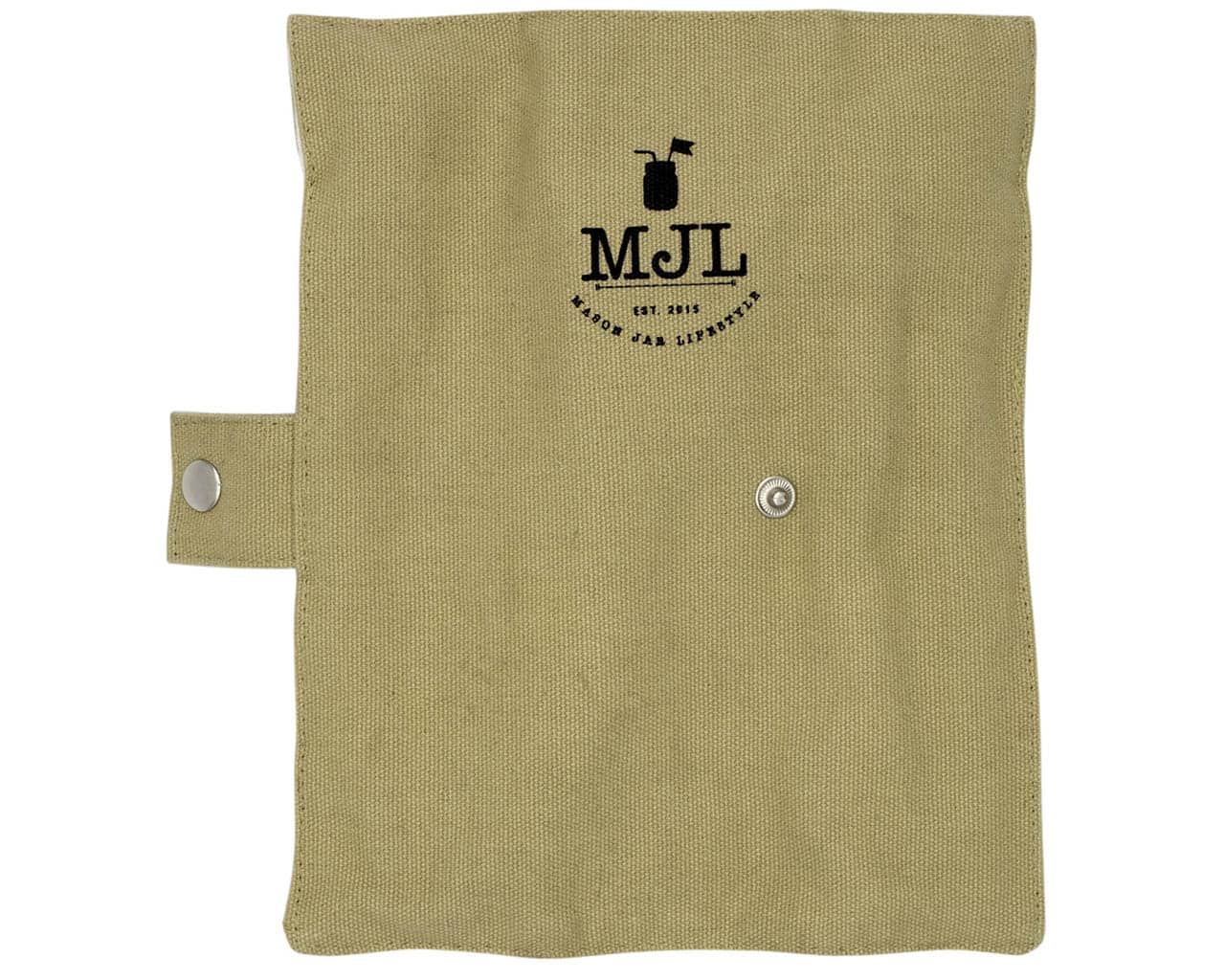 Travel Bamboo Utensil Set With Cotton Roll-Up Carrying Case