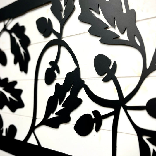 Oak Leaves & Acorns Metal Wall Art