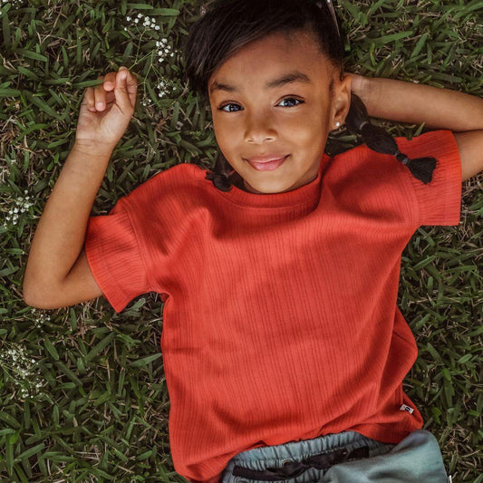 Brooklyn T-Shirt - Ribbed Persimmon