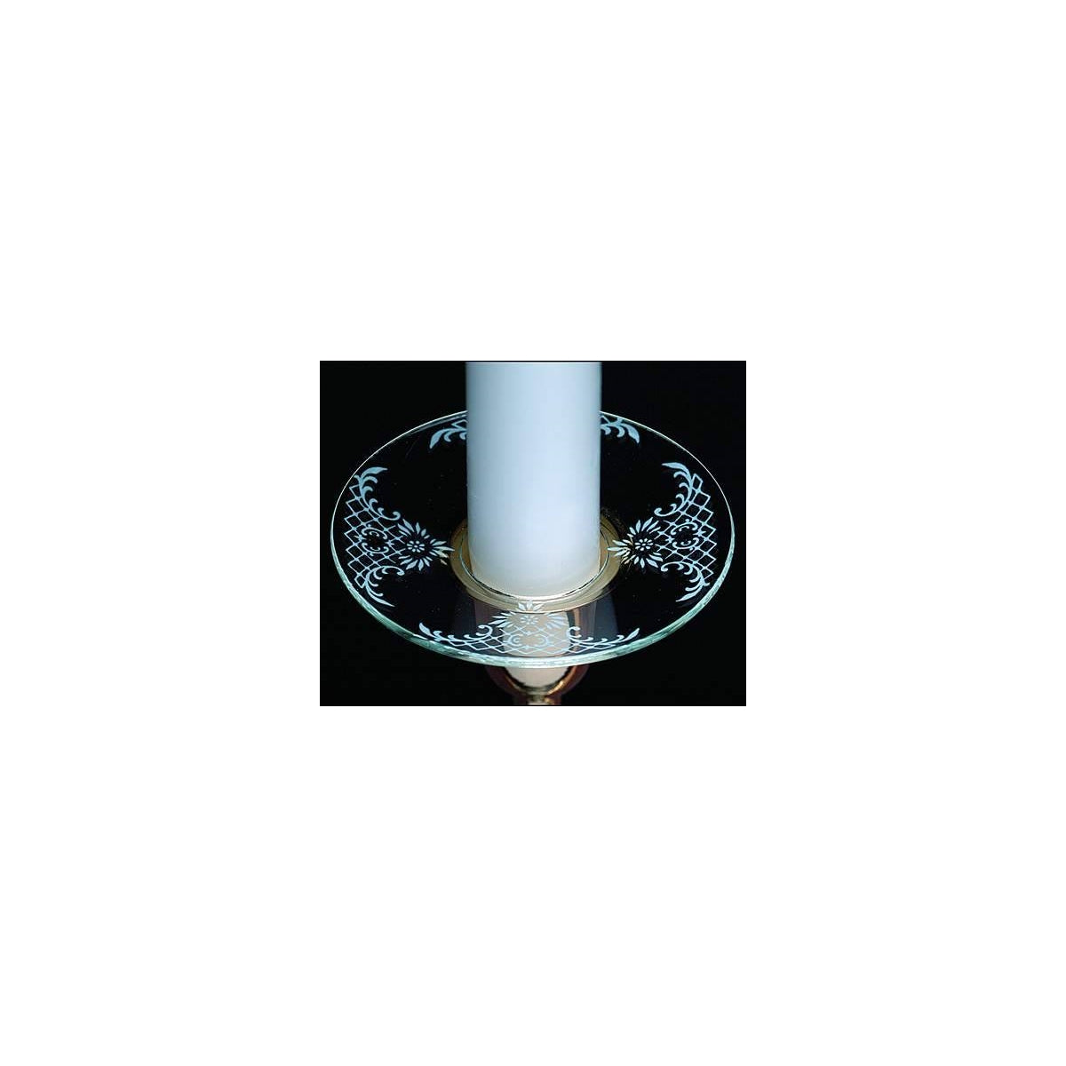 Single Glass Bobeche - White Lace