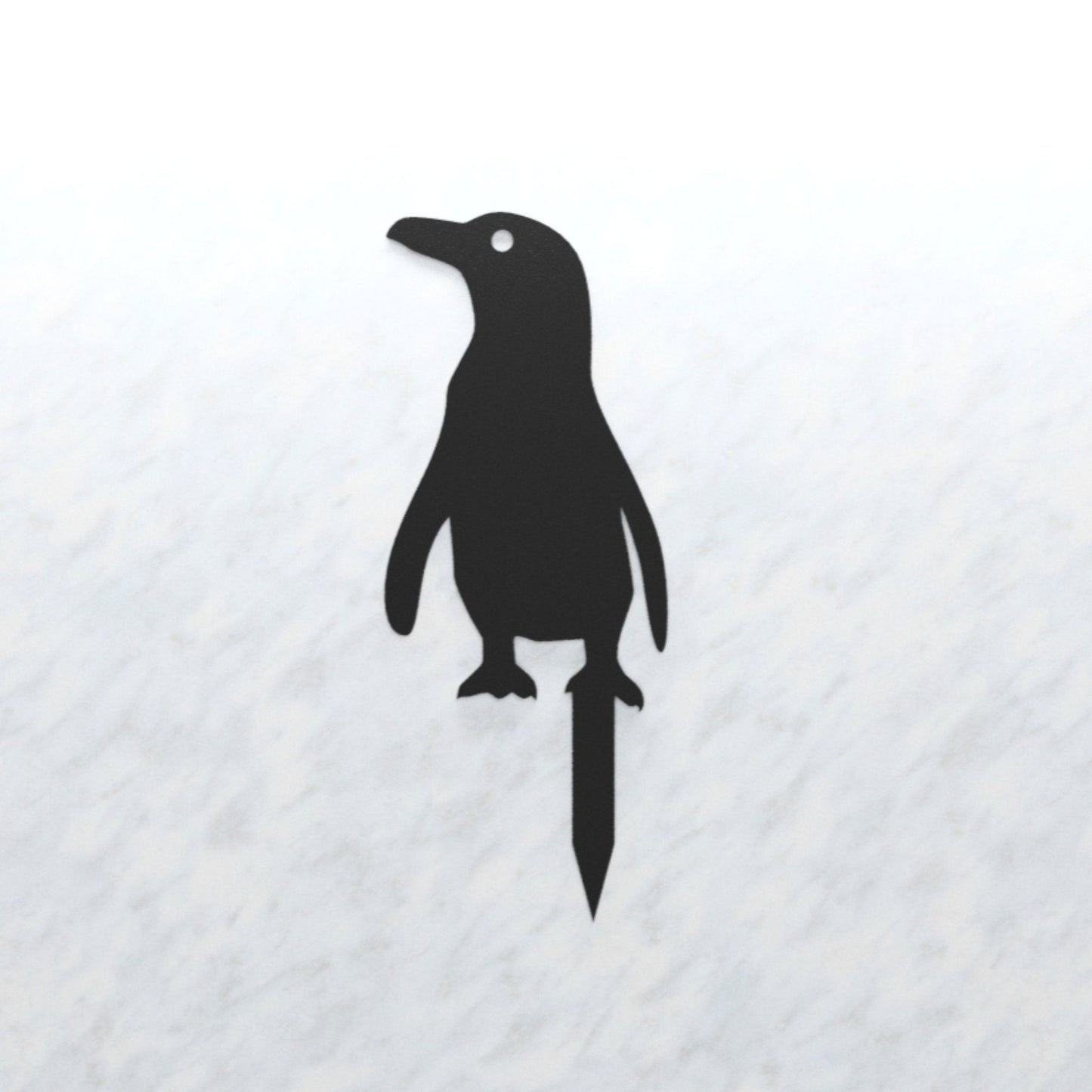 Single Metal Penguin Yard Stake
