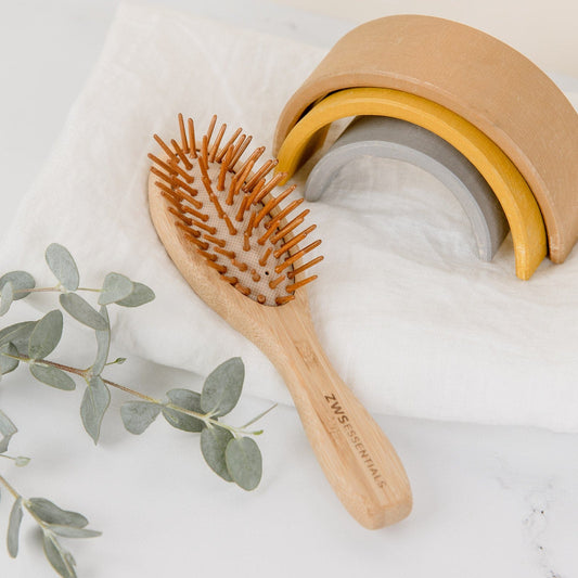 Mini Bamboo Hair Brush - Zero Waste Hair Brush