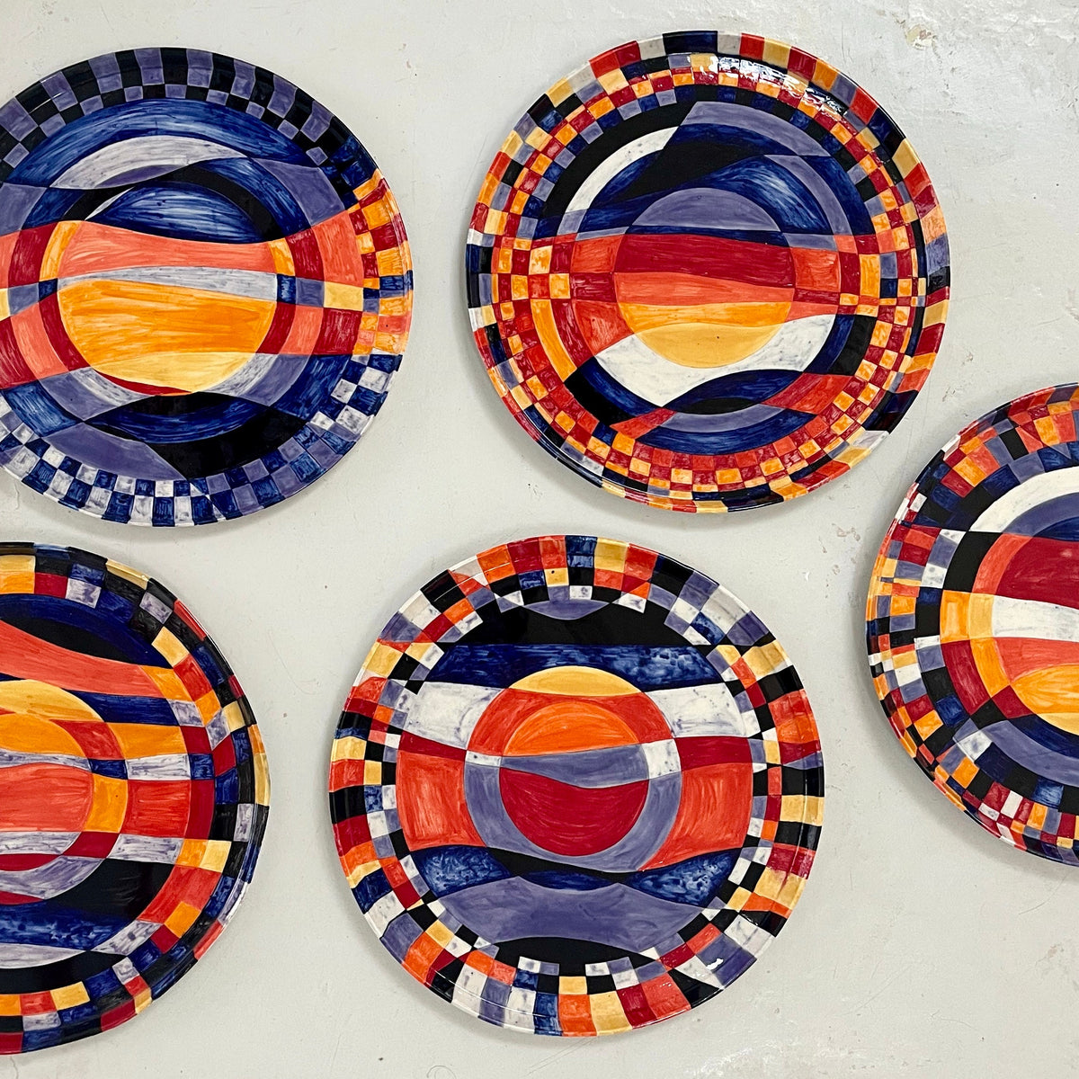 One-of-a-Kind Handmade Porcelain Platter – Sunrise Sunset Design No 1