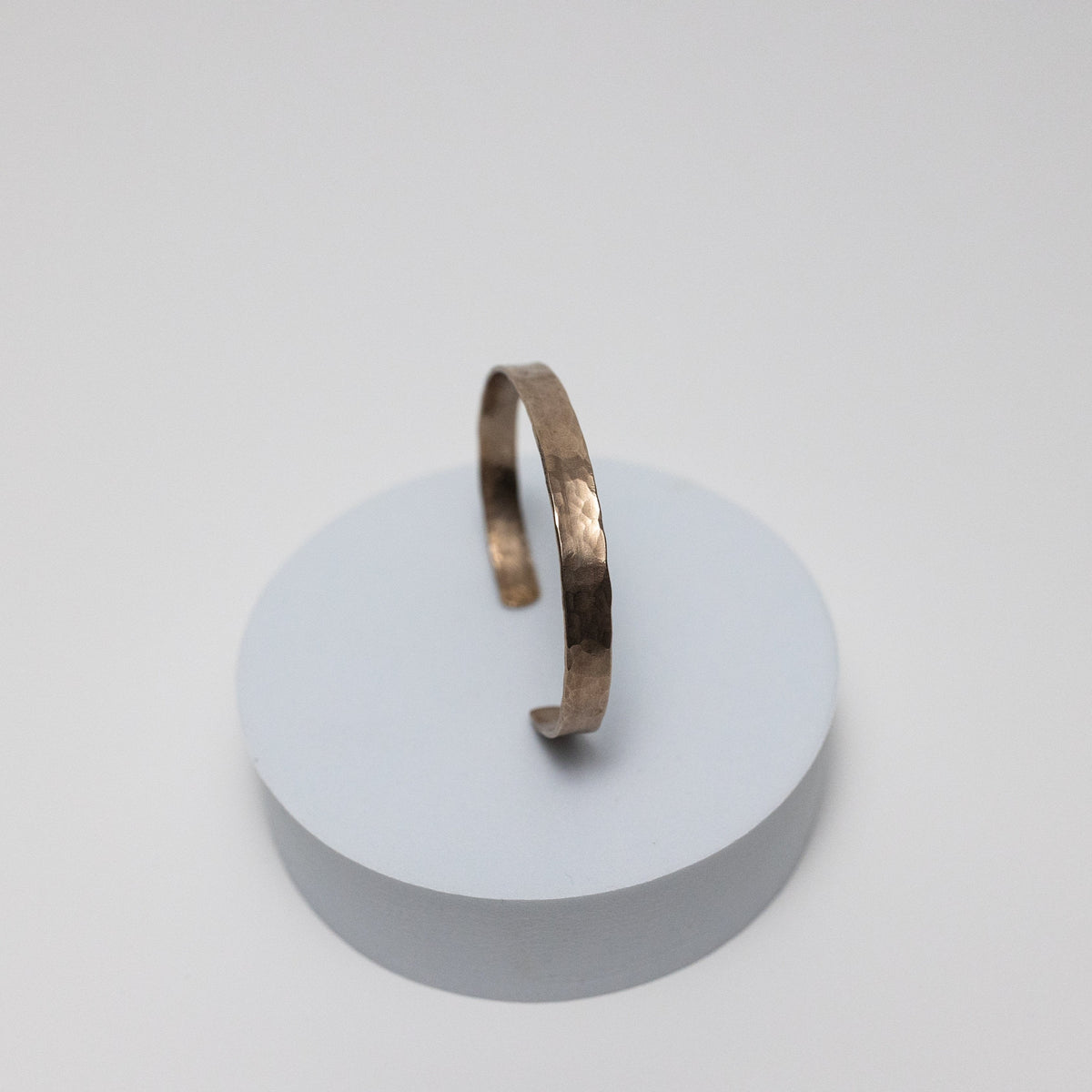 Stop & Breathe Cuff | Upcycled Automotive Copper Brake Line Hammered for Texture