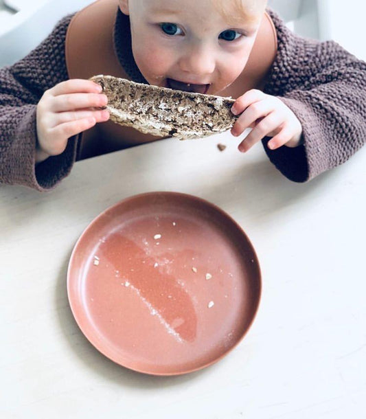 Bamboo Kids Plate - Set of 4 - Terracotta