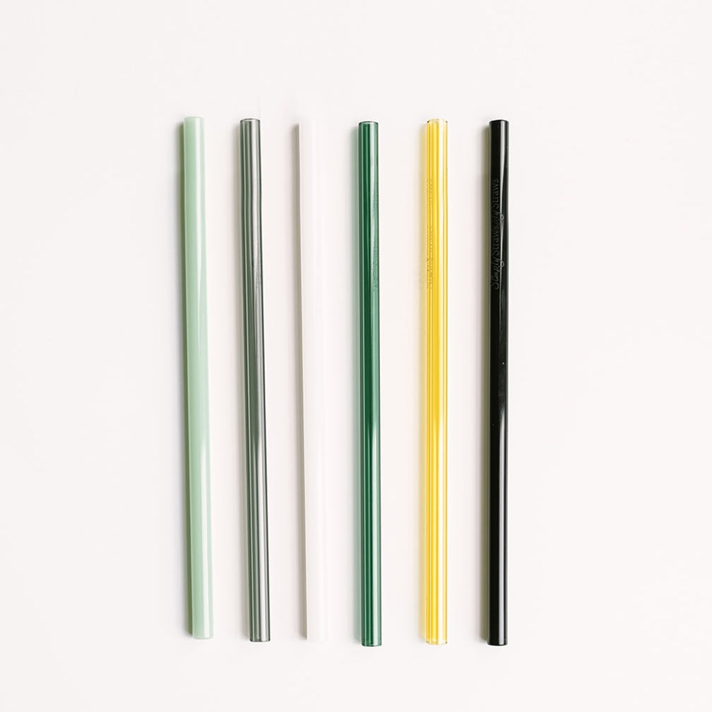 Classic 10" Glass Straw Set - Fjord Mist
