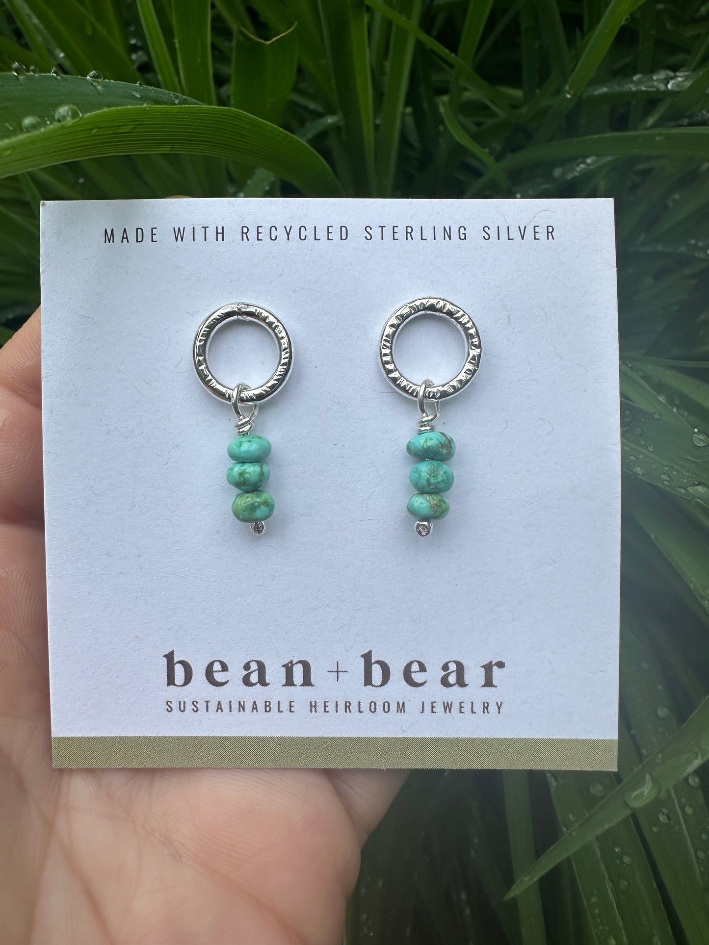 Beaded Potomac Collection Circle Studs - 3 Beads
