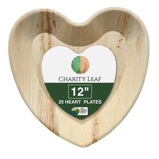 12" Inch Natural Compostable Bamboo Plate