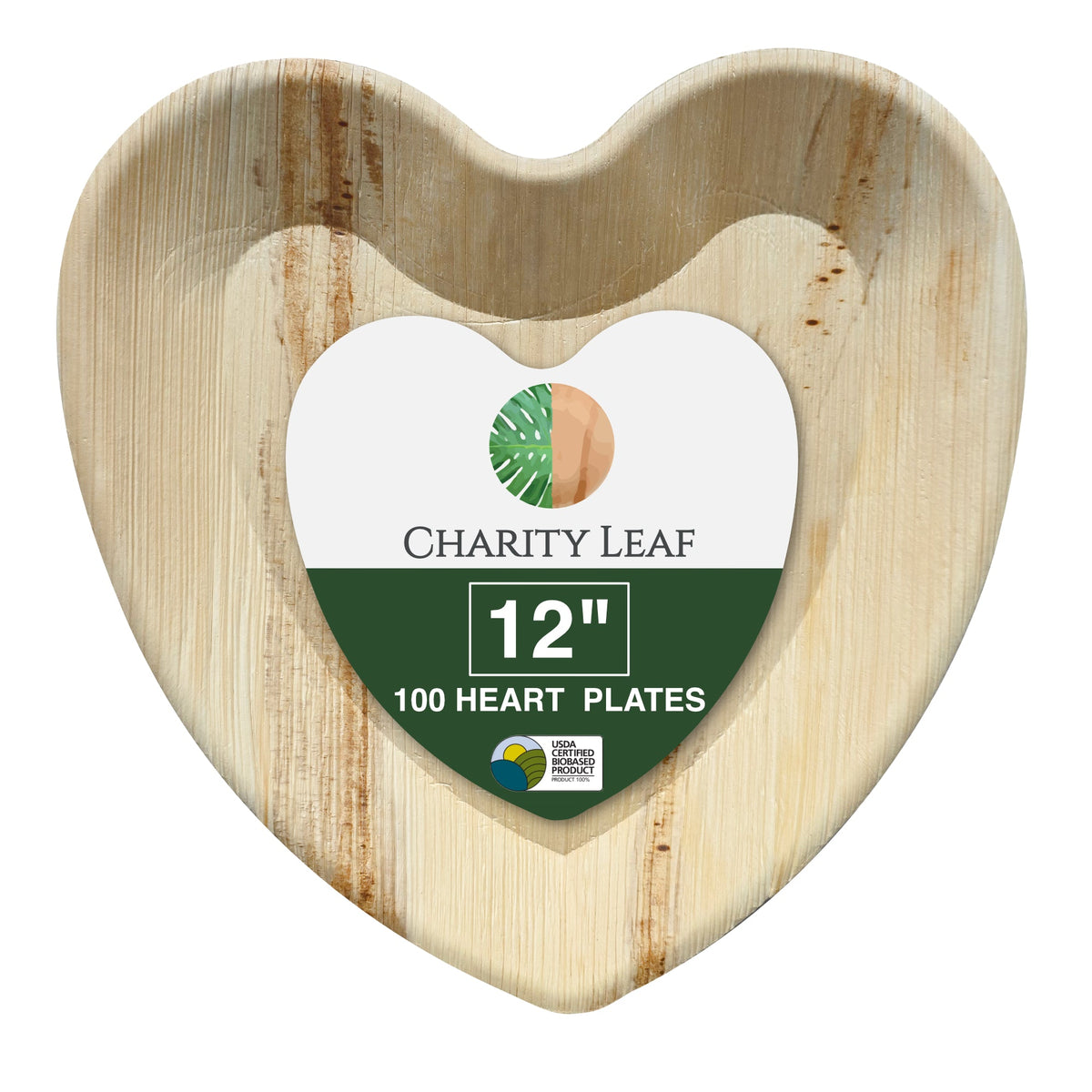 12" Inch Natural Compostable Bamboo Plate