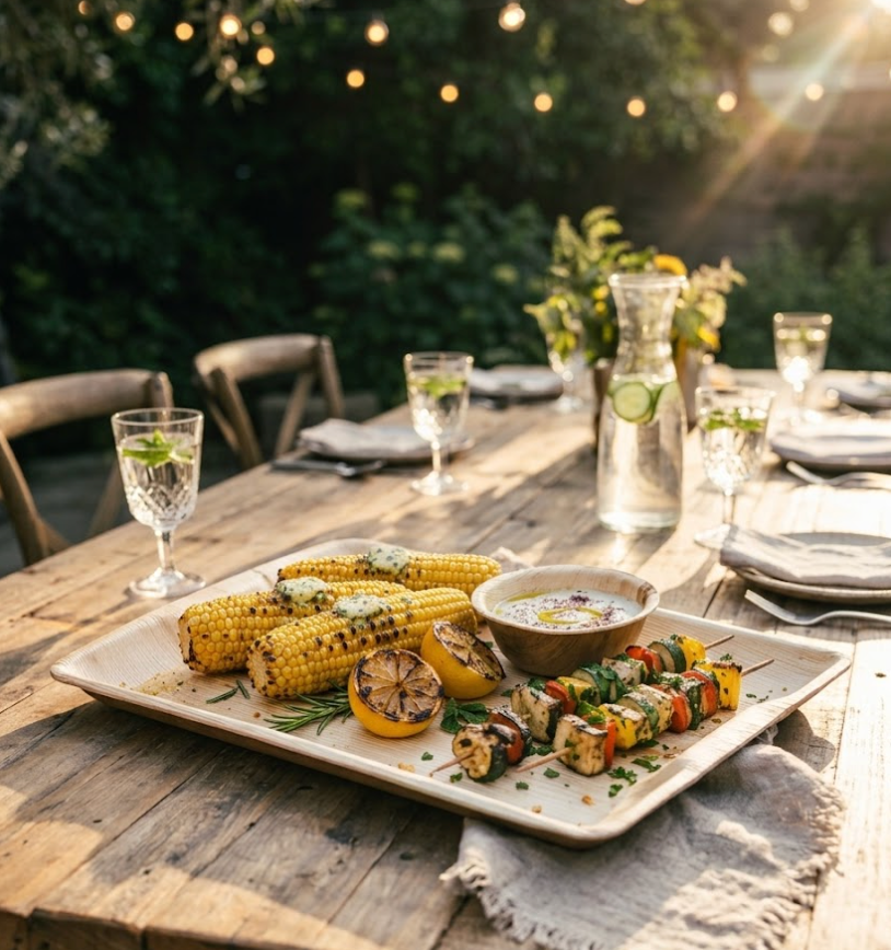 17" x 12" Rectangle Natural Compostable Bamboo Tray